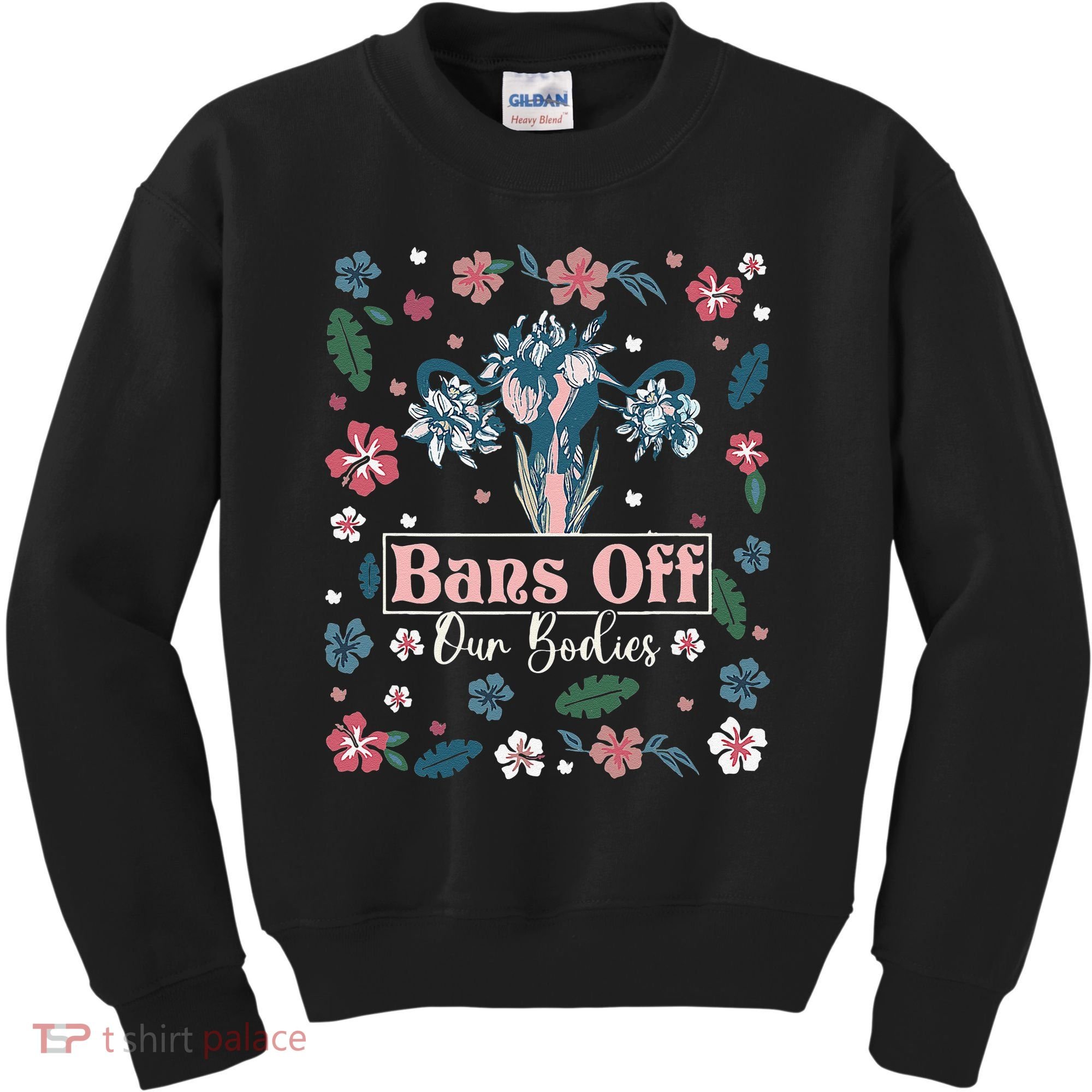 Flower Bans Off Our Bodies Female Choice Women Rights Kids Sweatshirt