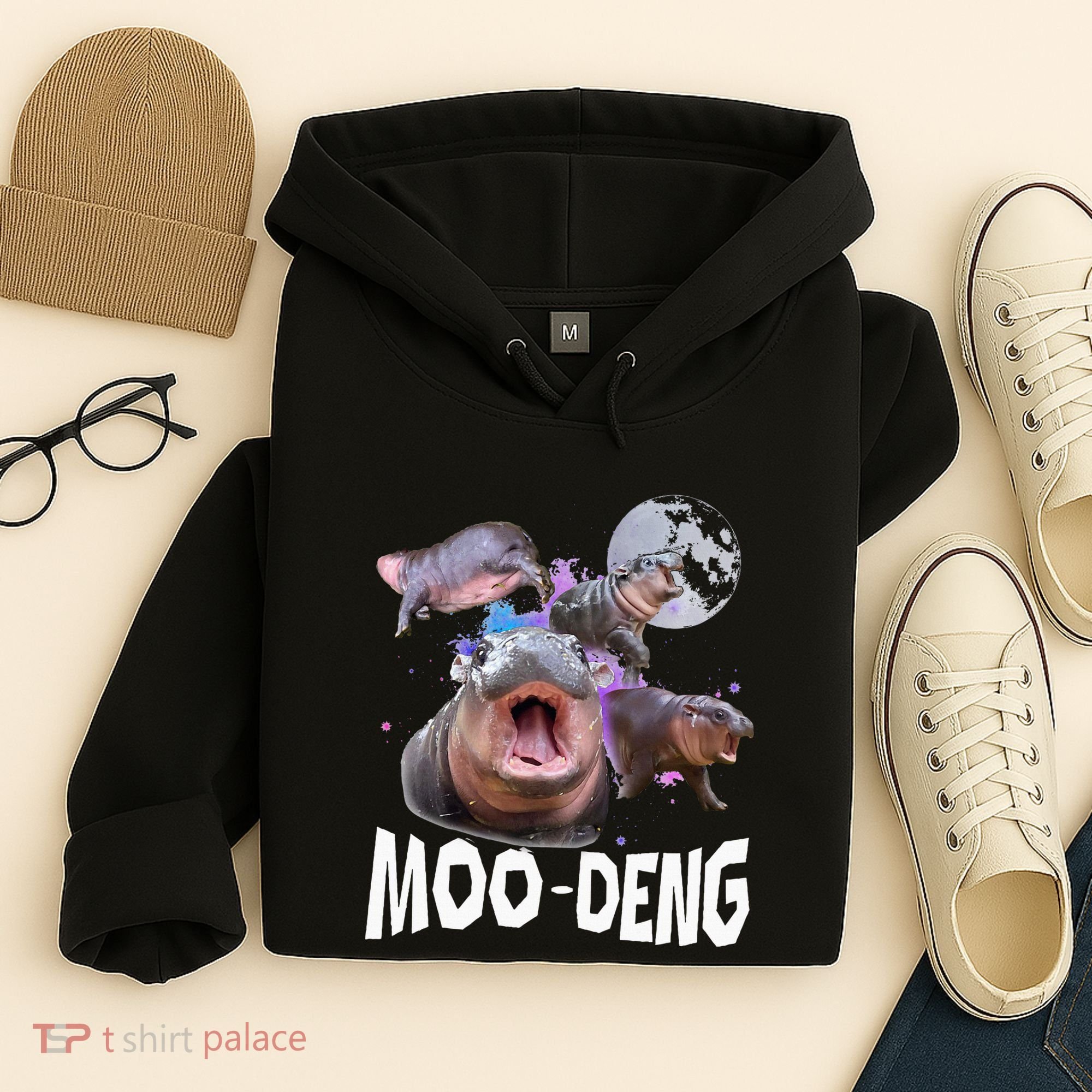 Famous Baby Pygmy Hippo Moo Deng Hoodie