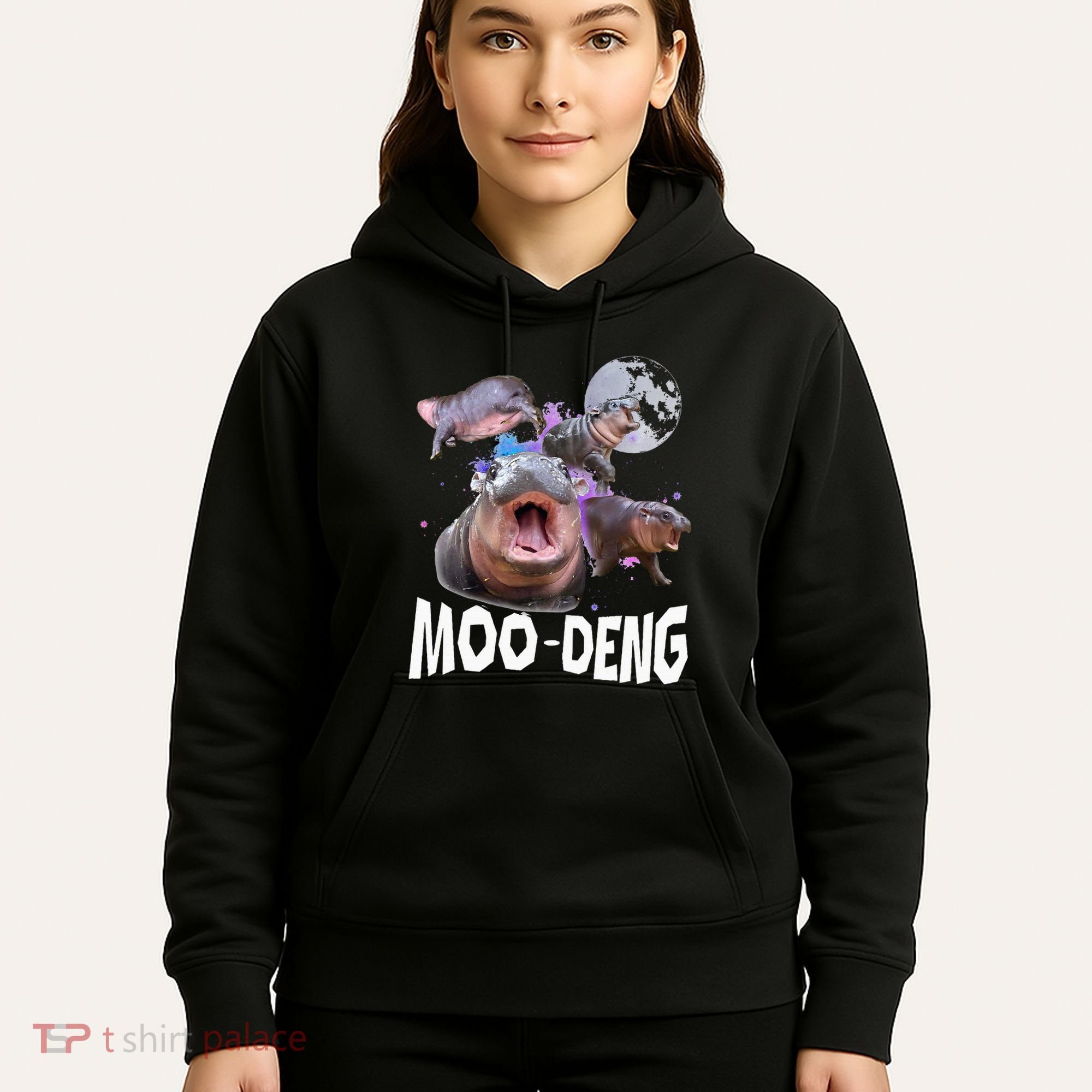 Famous Baby Pygmy Hippo Moo Deng Hoodie