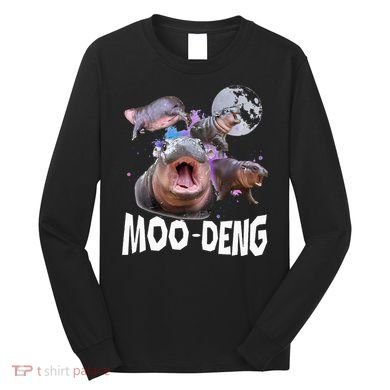 Famous Baby Pygmy Hippo Moo Deng Long Sleeve Shirt