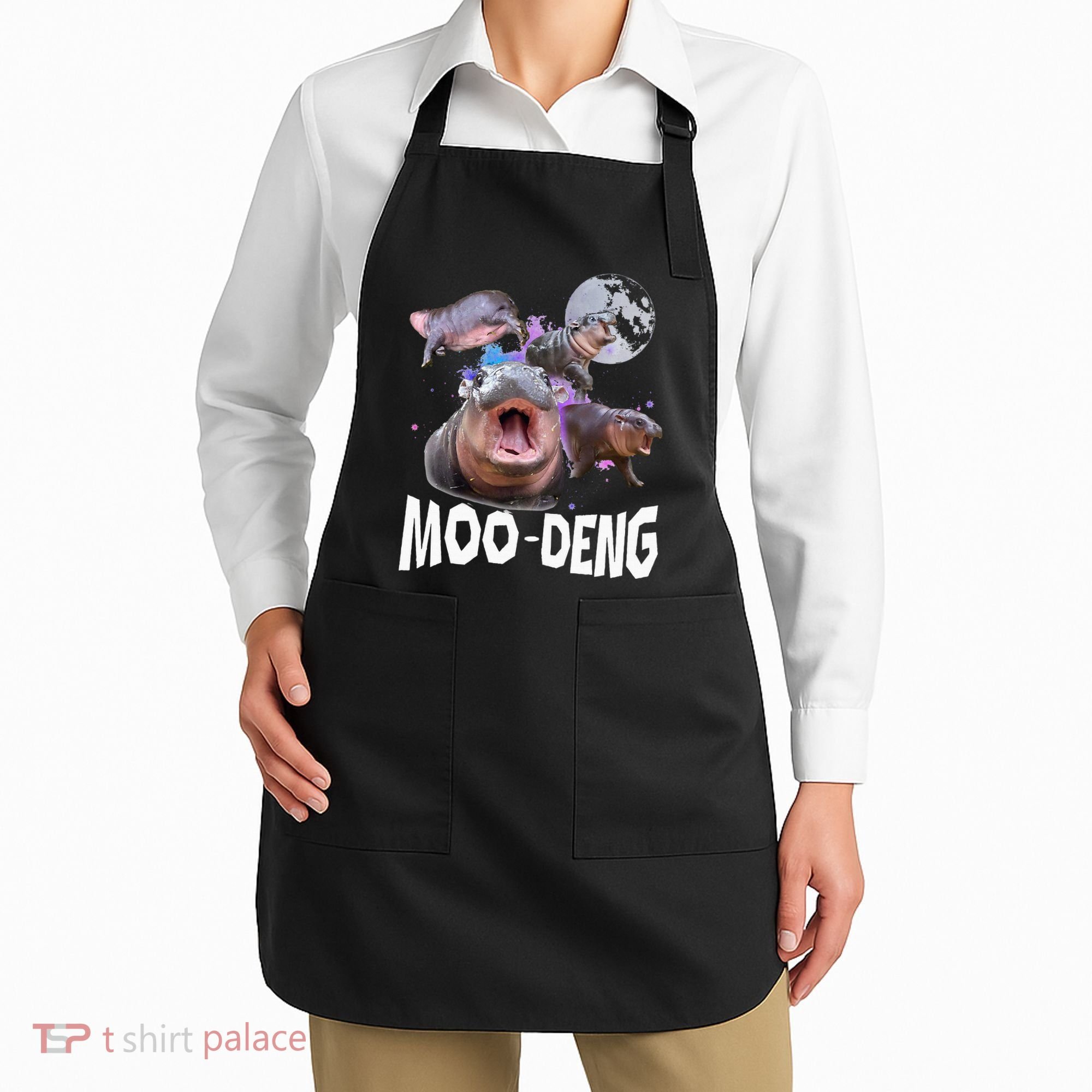 Famous Baby Pygmy Hippo Moo Deng Apron