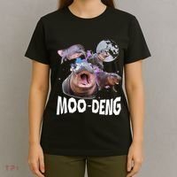 Famous Baby Pygmy Hippo Moo Deng T-Shirt thumb 4