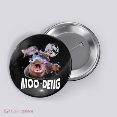 Famous Baby Pygmy Hippo Moo Deng Button