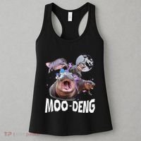 Famous Baby Pygmy Hippo Moo Deng Women's Tank Top thumb 3
