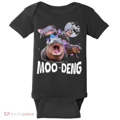 Famous Baby Pygmy Hippo Moo Deng Baby Bodysuit