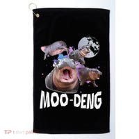 Famous Baby Pygmy Hippo Moo Deng Golf Towel thumb 0