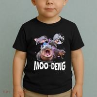 Famous Baby Pygmy Hippo Moo Deng Toddler T-Shirt thumb 2