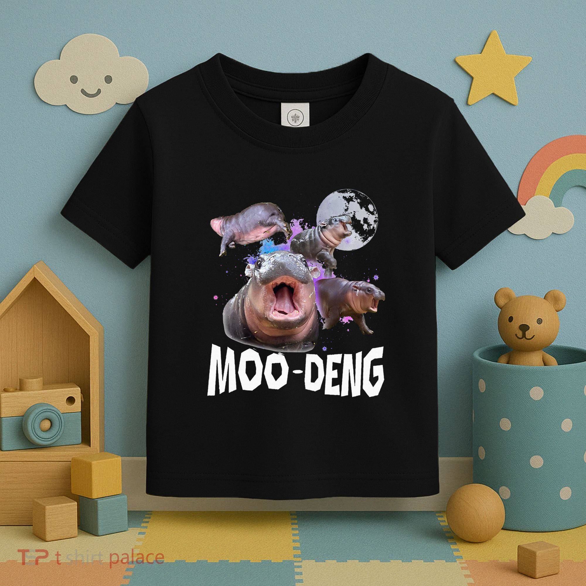 Famous Baby Pygmy Hippo Moo Deng Toddler T-Shirt