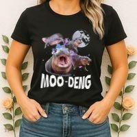 Famous Baby Pygmy Hippo Moo Deng Women's T-Shirt thumb 2