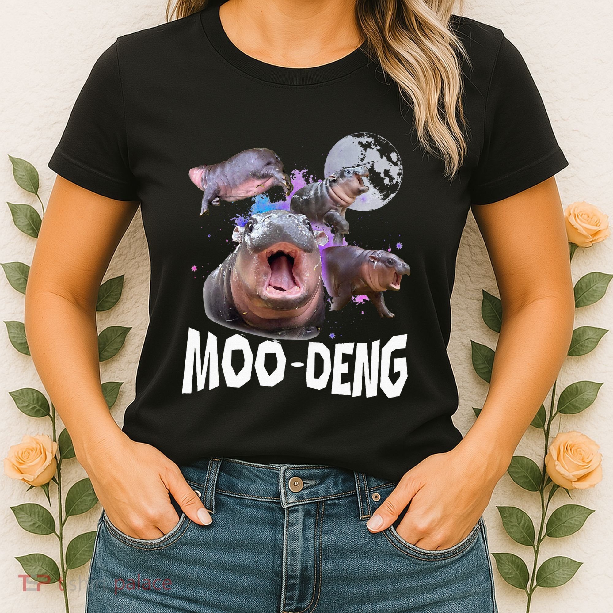 Famous Baby Pygmy Hippo Moo Deng Women's T-Shirt