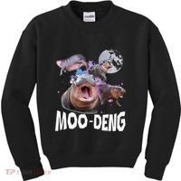 Famous Baby Pygmy Hippo Moo Deng Kids Sweatshirt thumb 0