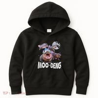 Famous Baby Pygmy Hippo Moo Deng Kids Hoodie thumb 0