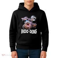 Famous Baby Pygmy Hippo Moo Deng Kids Hoodie thumb 4