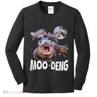Famous Baby Pygmy Hippo Moo Deng Kids Long Sleeve Shirt thumb 0