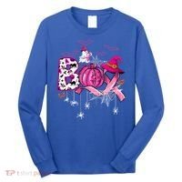 Funny Boo Pumpkin Witch Pink Ribbon Breast Cancer Halloween Long Sleeve Shirt thumb 0