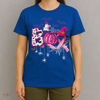Funny Boo Pumpkin Witch Pink Ribbon Breast Cancer Halloween T-Shirt thumb 4
