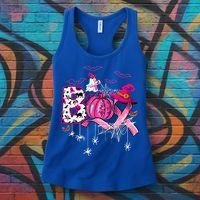 Funny Boo Pumpkin Witch Pink Ribbon Breast Cancer Halloween Women's Tank Top thumb 3