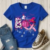 Funny Boo Pumpkin Witch Pink Ribbon Breast Cancer Halloween Women's T-Shirt thumb 3