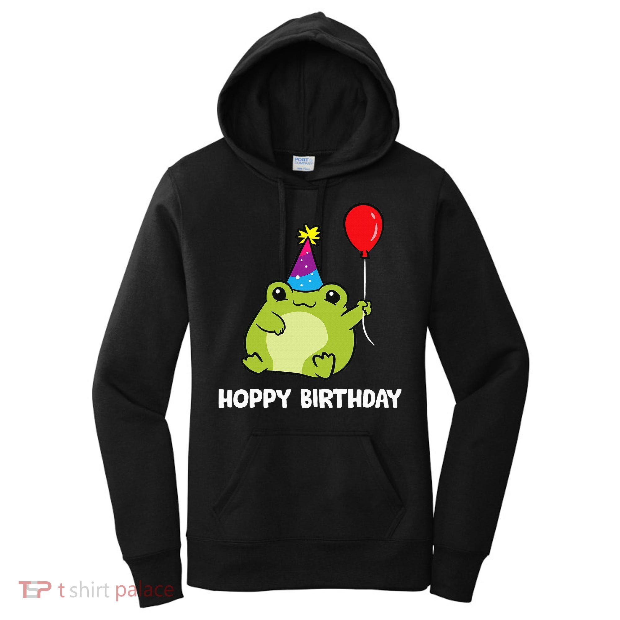 Frog Birthday Present Happy Birthday Cute Frog Women's Hoodie