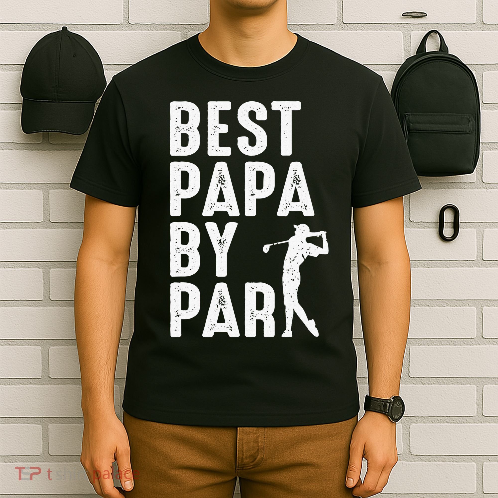 Funny Best Papa By Par Father's Day Golf Gift Grandpa T-Shirt