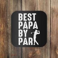 Funny Best Papa By Par Father's Day Golf Gift Grandpa Coaster thumb 0