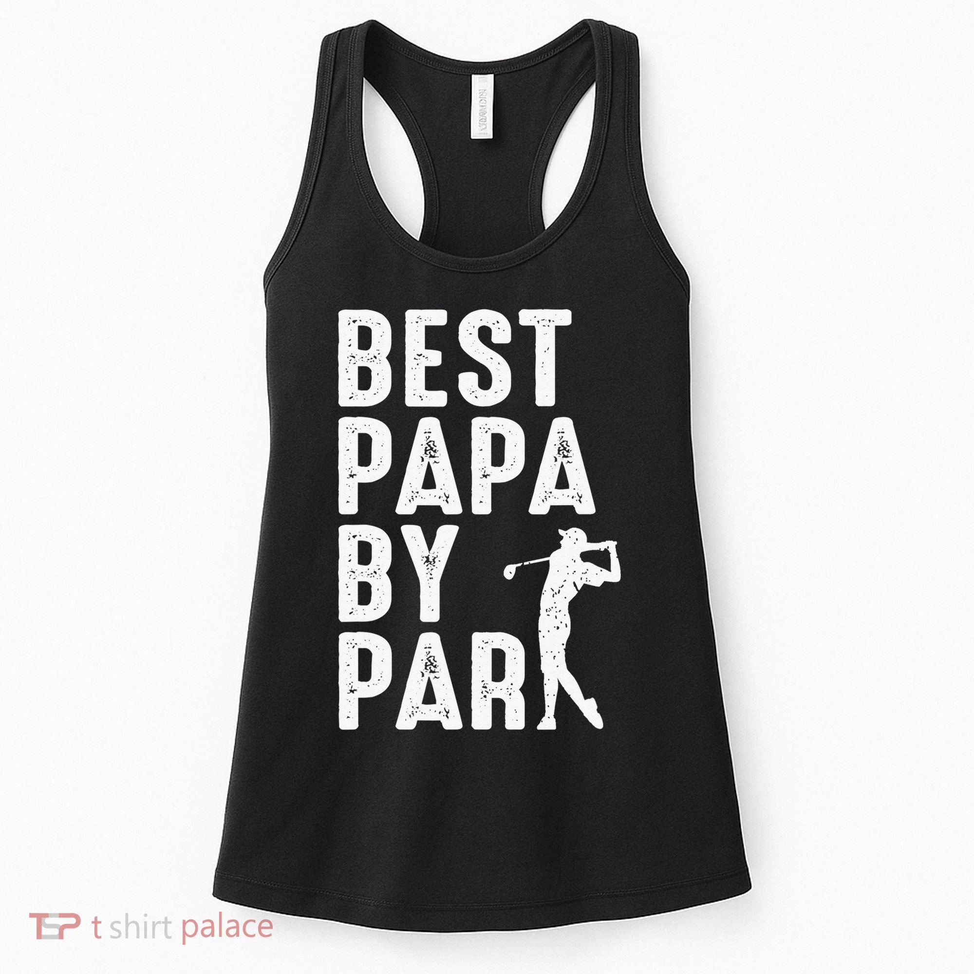 Funny Best Papa By Par Father's Day Golf Gift Grandpa Women's Tank Top