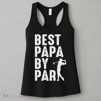Funny Best Papa By Par Father's Day Golf Gift Grandpa Women's Tank Top thumb 3