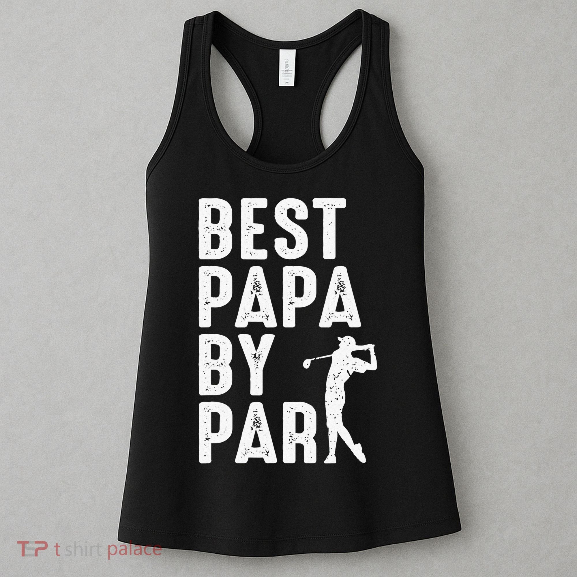 Funny Best Papa By Par Father's Day Golf Gift Grandpa Women's Tank Top