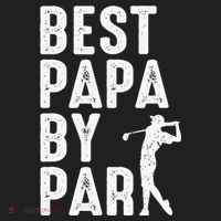 Funny Best Papa By Par Father's Day Golf Gift Grandpa Hat thumb 2