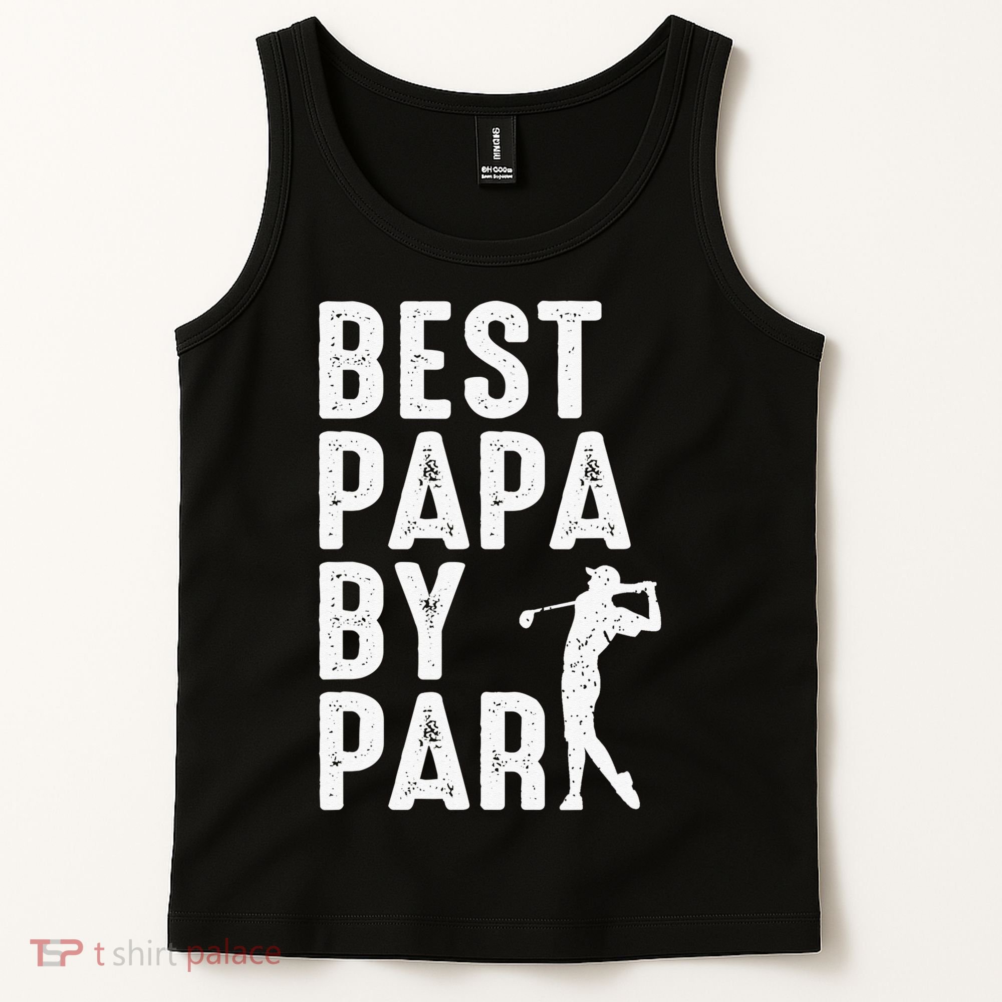 Funny Best Papa By Par Father's Day Golf Gift Grandpa Tank Top