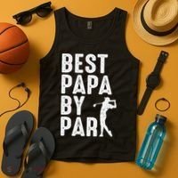 Funny Best Papa By Par Father's Day Golf Gift Grandpa Tank Top thumb 4