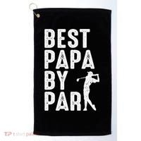 Funny Best Papa By Par Father's Day Golf Gift Grandpa Golf Towel thumb 0