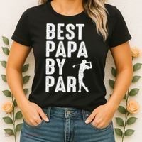 Funny Best Papa By Par Father's Day Golf Gift Grandpa Women's T-Shirt thumb 2