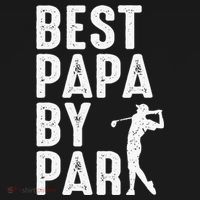 Funny Best Papa By Par Father's Day Golf Gift Grandpa Kids Hoodie thumb 5