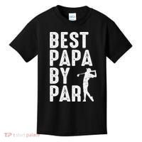 Funny Best Papa By Par Father's Day Golf Gift Grandpa Kids T-Shirt thumb 0