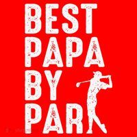 Funny Best Papa By Par Father's Day Golf Gift Grandpa Santa Hat thumb 1