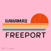 Freeport Bahamas Palm Tree Beach Retro Cool Sunset Novelty Coaster thumb 2