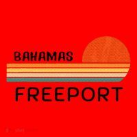 Freeport Bahamas Palm Tree Beach Retro Cool Sunset Novelty Santa Hat thumb 1