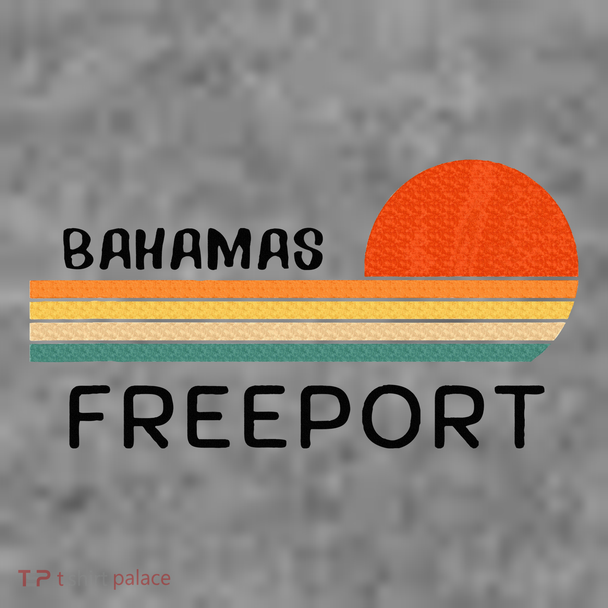 Freeport Bahamas Palm Tree Beach Retro Cool Sunset Novelty Toddler Hoodie