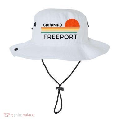 Freeport Bahamas Palm Tree Beach Retro Cool Sunset Novelty Bucket Hat