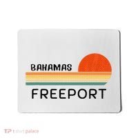 Freeport Bahamas Palm Tree Beach Retro Cool Sunset Novelty Mousepad thumb 0