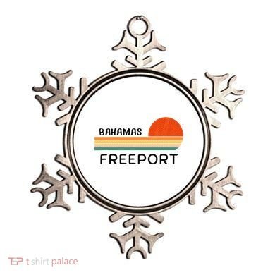 Freeport Bahamas Palm Tree Beach Retro Cool Sunset Novelty Ornament