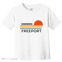 Freeport Bahamas Palm Tree Beach Retro Cool Sunset Novelty Toddler T-Shirt thumb 0