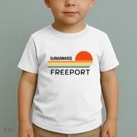Freeport Bahamas Palm Tree Beach Retro Cool Sunset Novelty Toddler T-Shirt thumb 2
