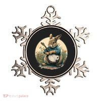 Funny Bunny Playing Banjo Guitar Music Rabbit Easter Ornament thumb 0