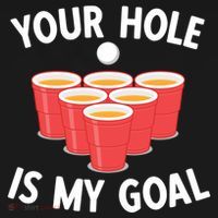 Funny Beer Pong Ing Game Your Hole Is My Goal Gift Backpack thumb 2