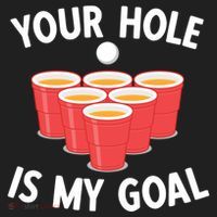 Funny Beer Pong Ing Game Your Hole Is My Goal Gift Beanie thumb 2