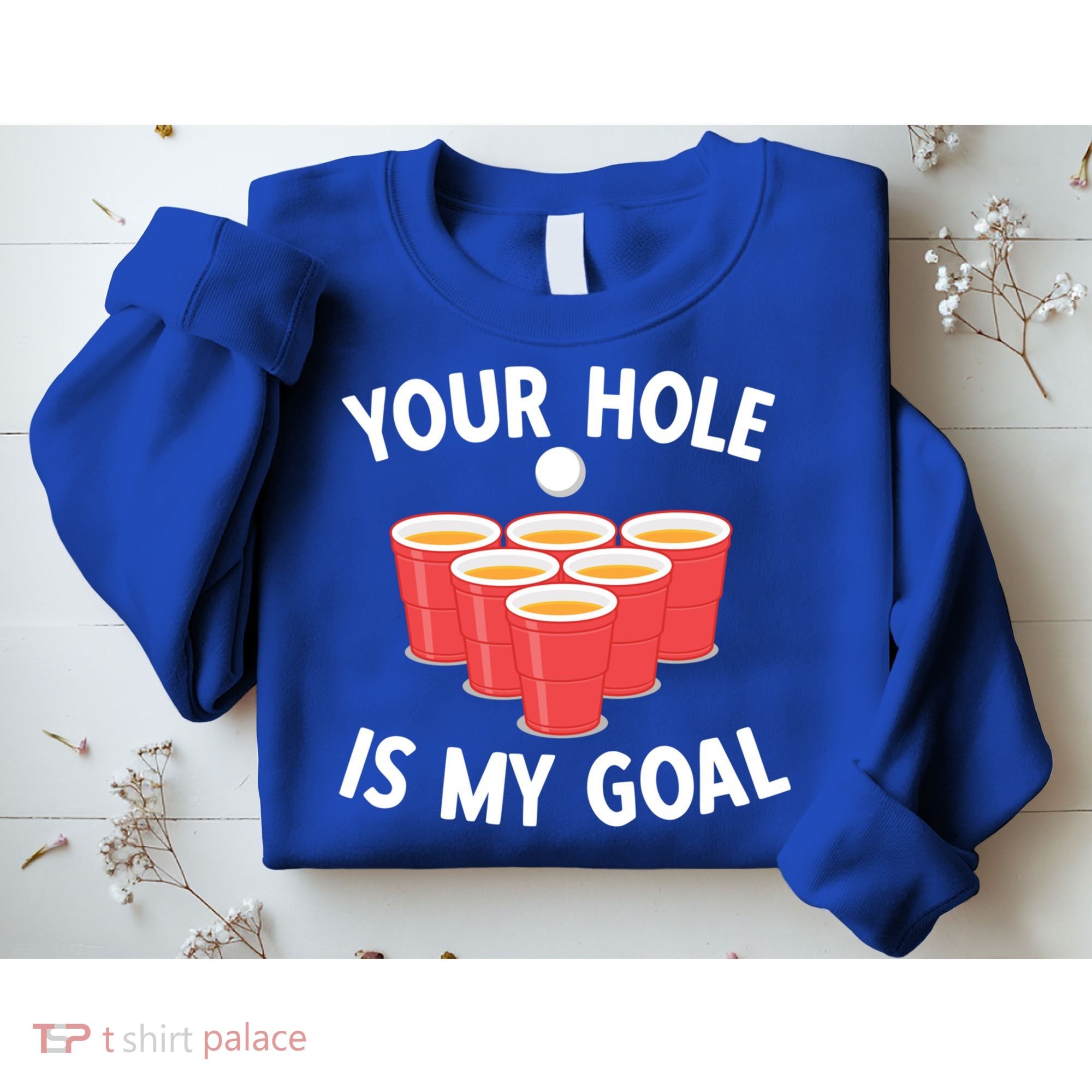 Funny Beer Pong Ing Game Your Hole Is My Goal Gift Sweatshirt