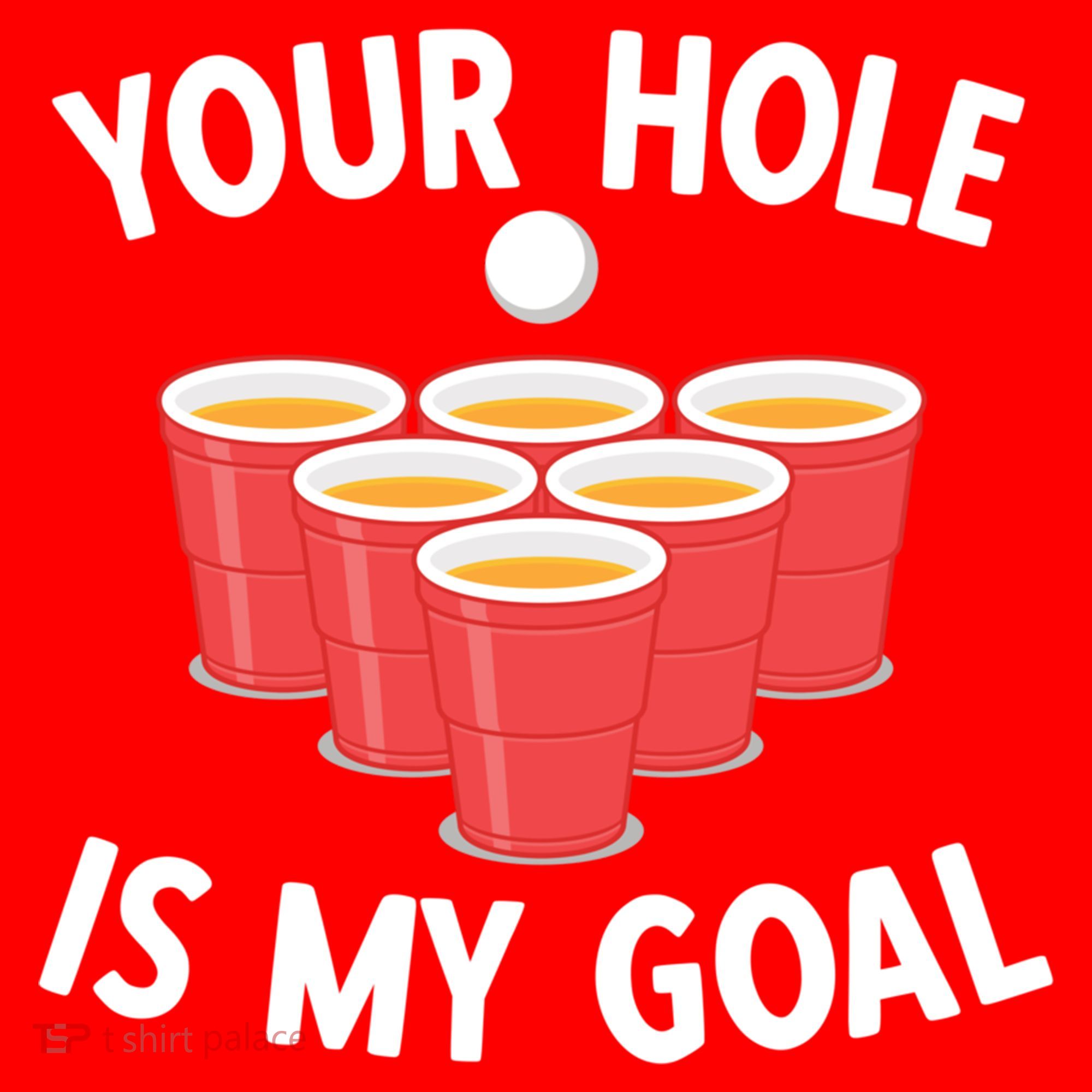Funny Beer Pong Ing Game Your Hole Is My Goal Gift Santa Hat