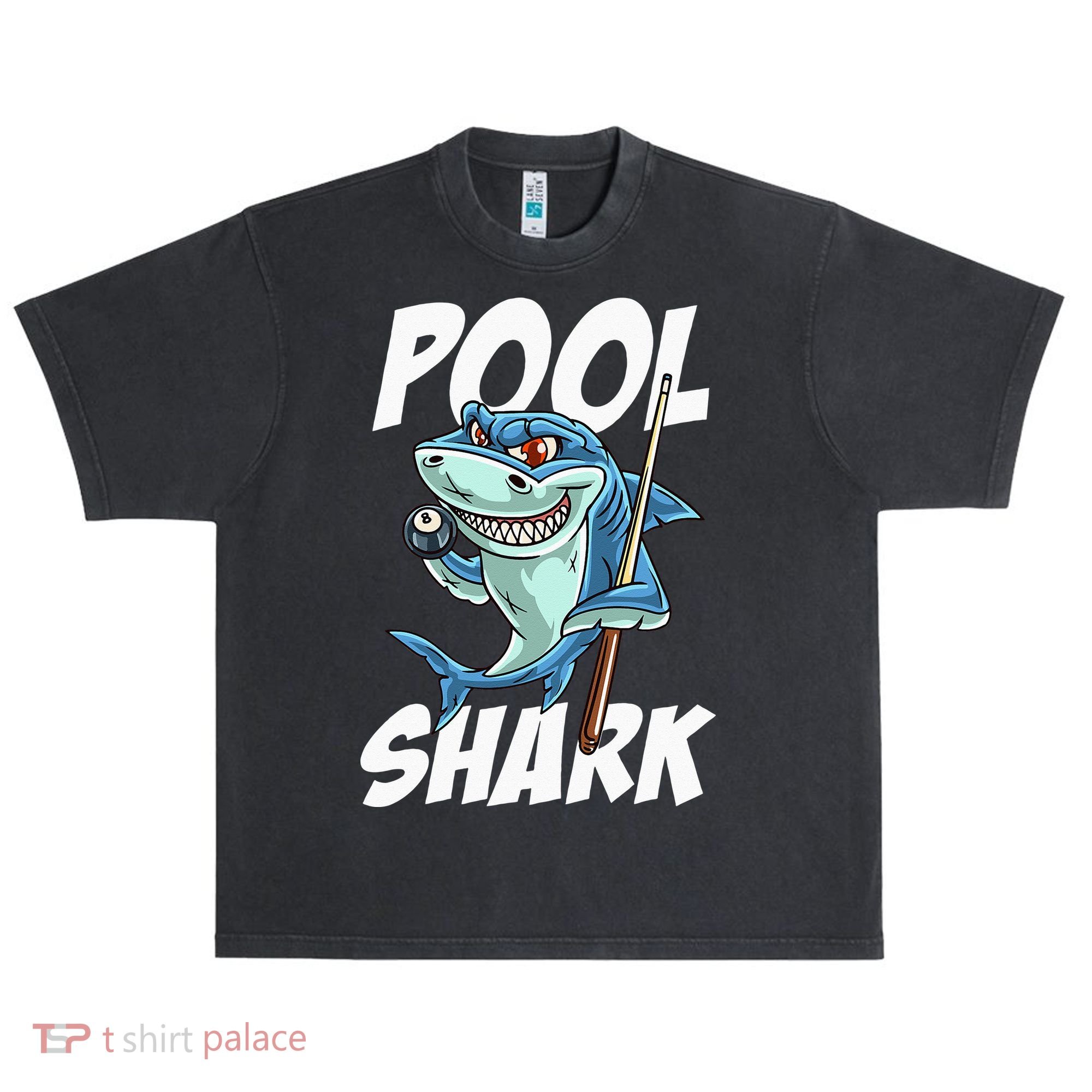 Funny Billiards Pool Shark Snooker Hall Joke Billiard Urban Oversized Heavyweight T-Shirt